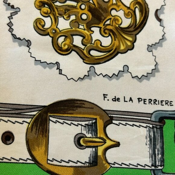 Vintage Hermes "Cuivreries" Silk Scarf, by Francoise de La Perriere - Picture 9 of 16